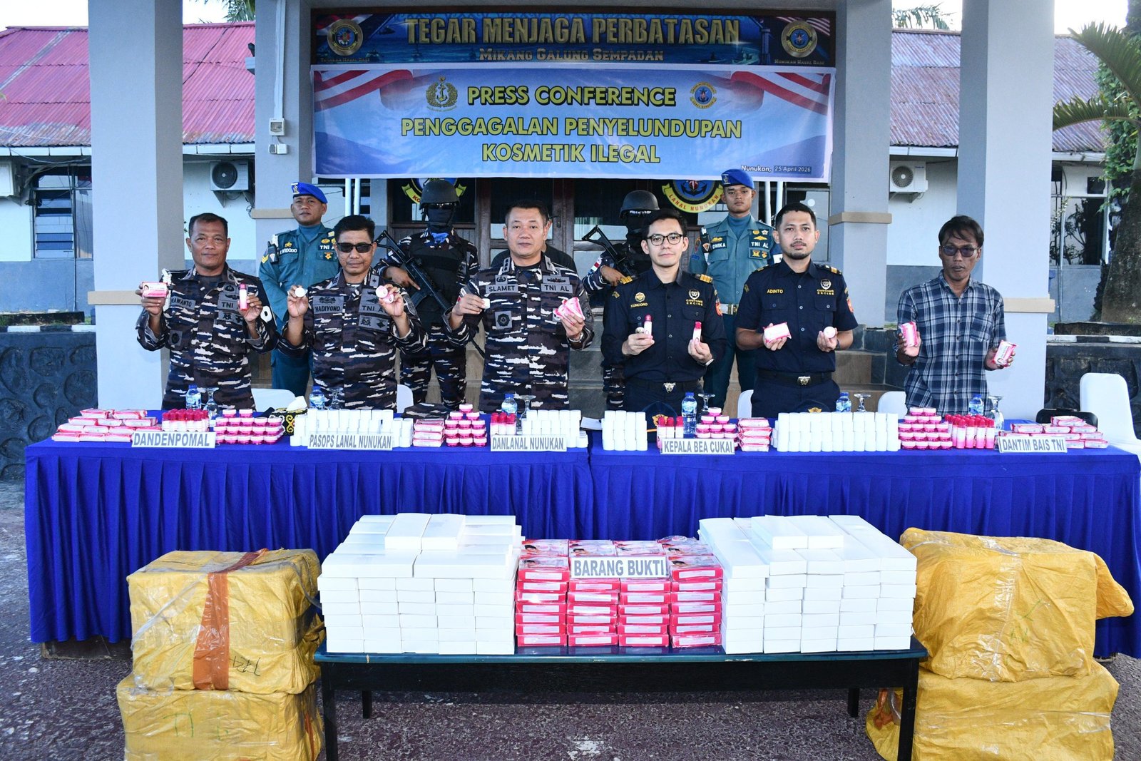 1.832 Pcs Kosmetik Ilegal Dari Tawau Gagal Edar, Motoris Diamankan