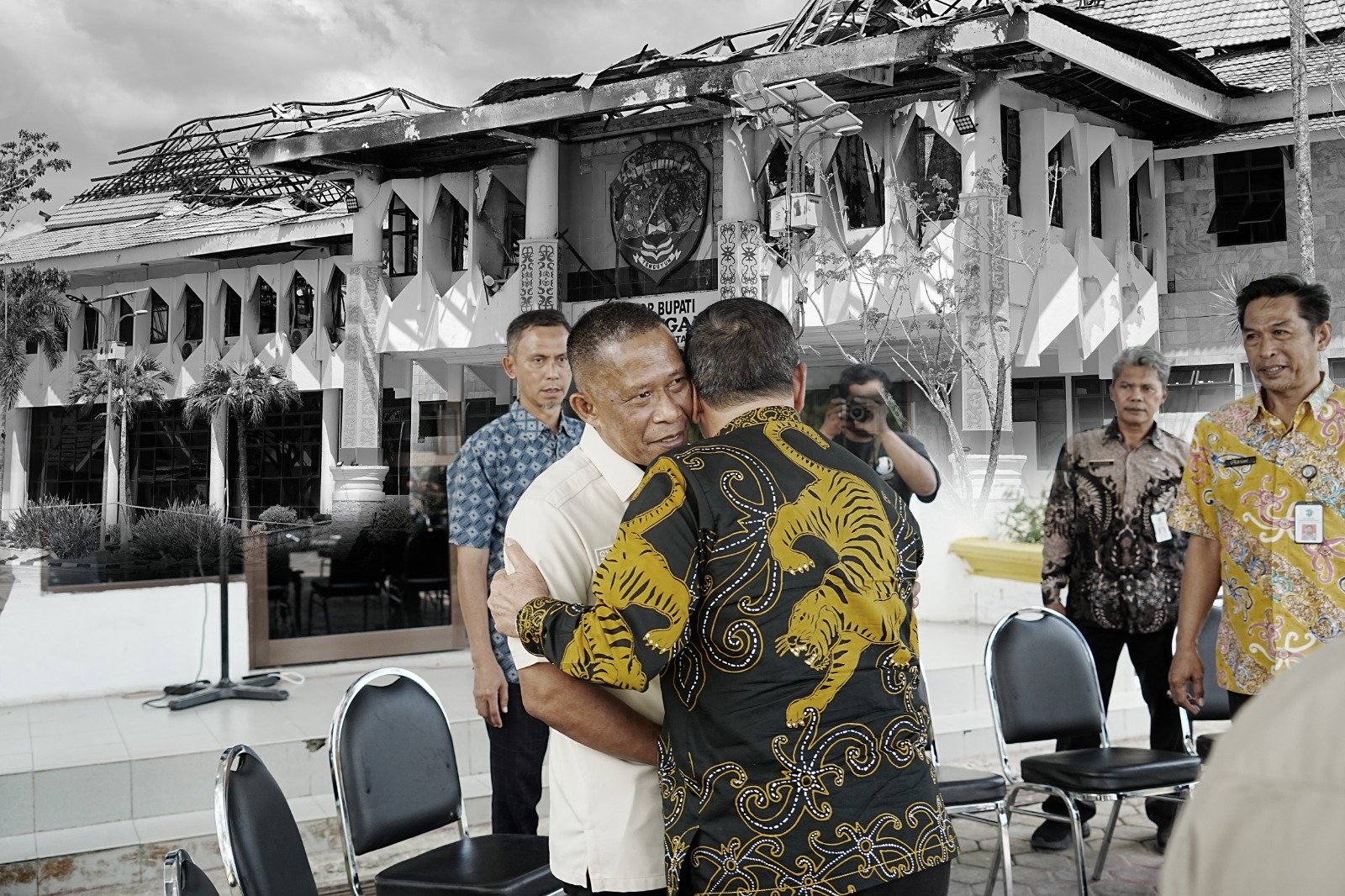 Wagub Tinjau Kantor Bupati Bulungan Pasca Kebakaran, Sampaikan Keprihatinan
